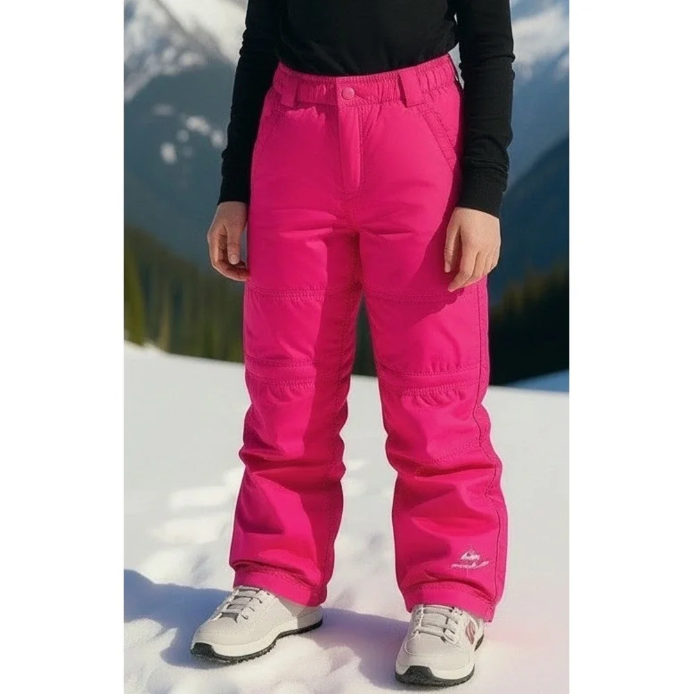 Eddie Bauer Pink Youth Girls Insulated Snow Ski Snowboarding Pants Lids Size 8